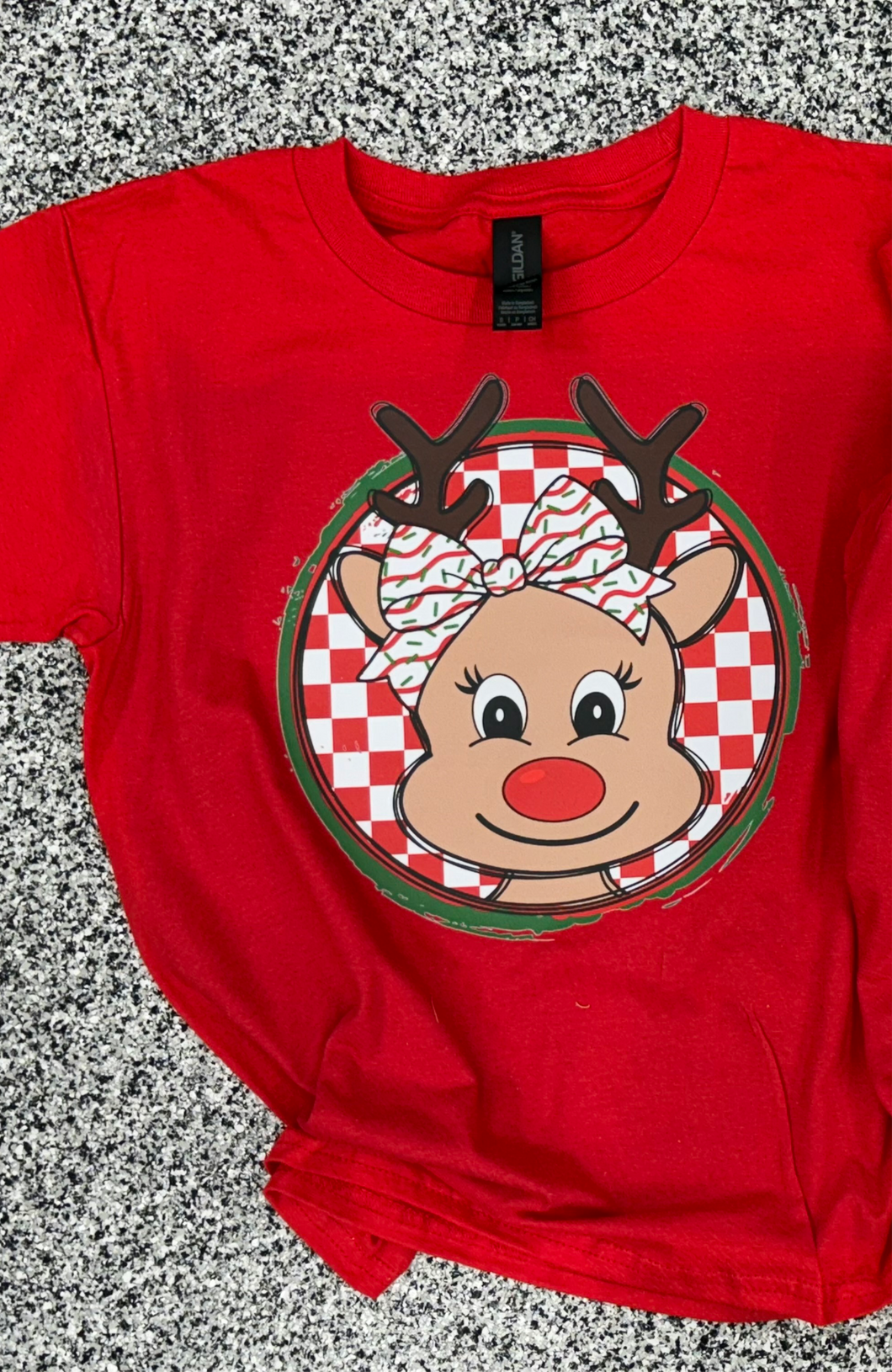 1- Girl Reindeer Tee