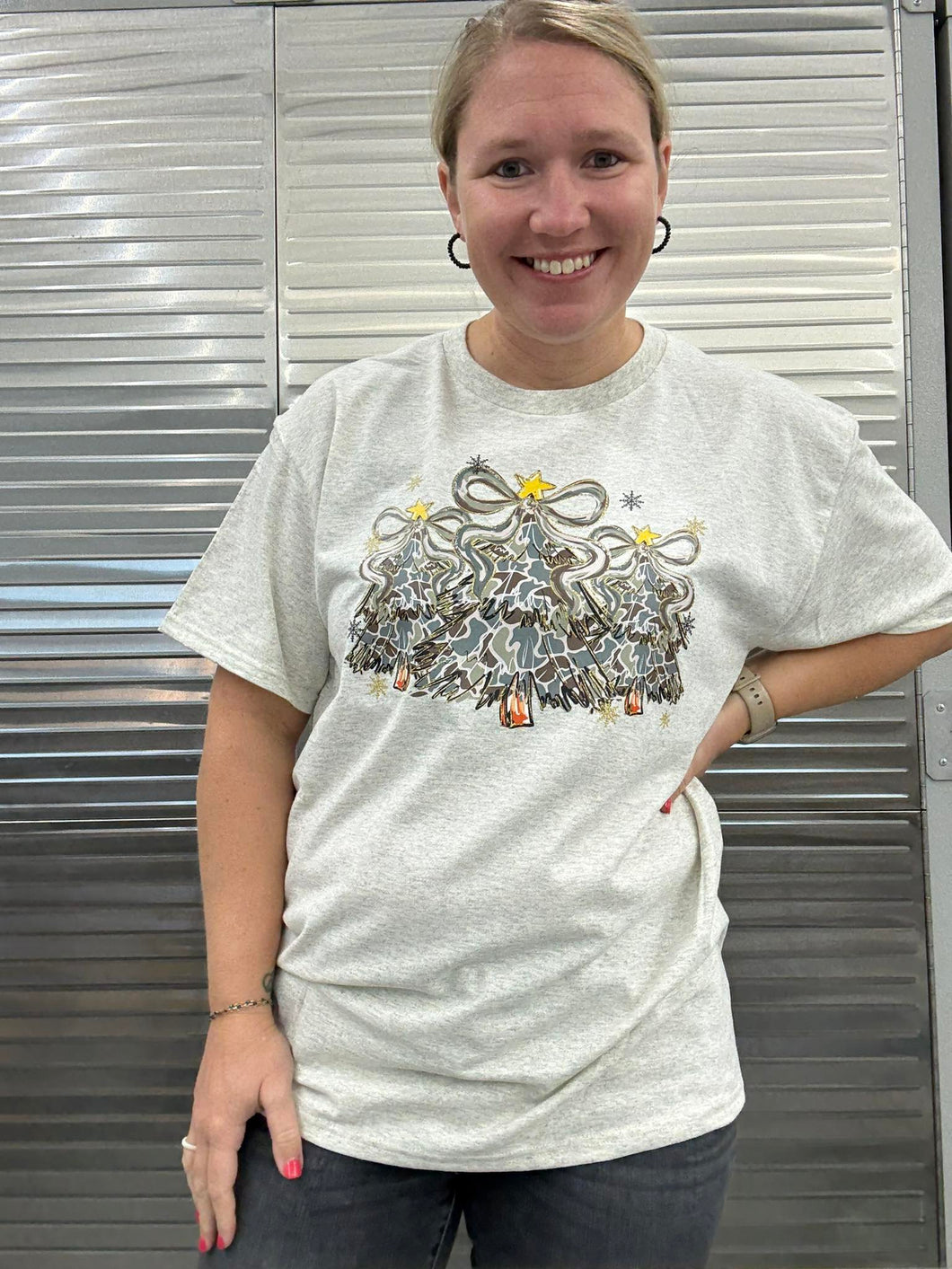 Camo Trees Graphic Tee-PRE-ORDER