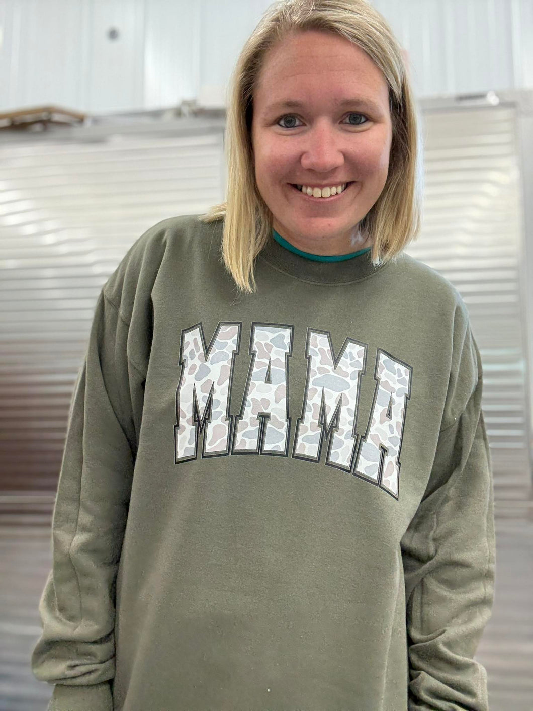Mama Camo Graphic Crew