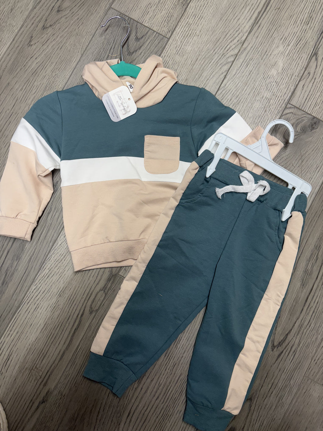 25- Teal Colorblock 2 Piece Set