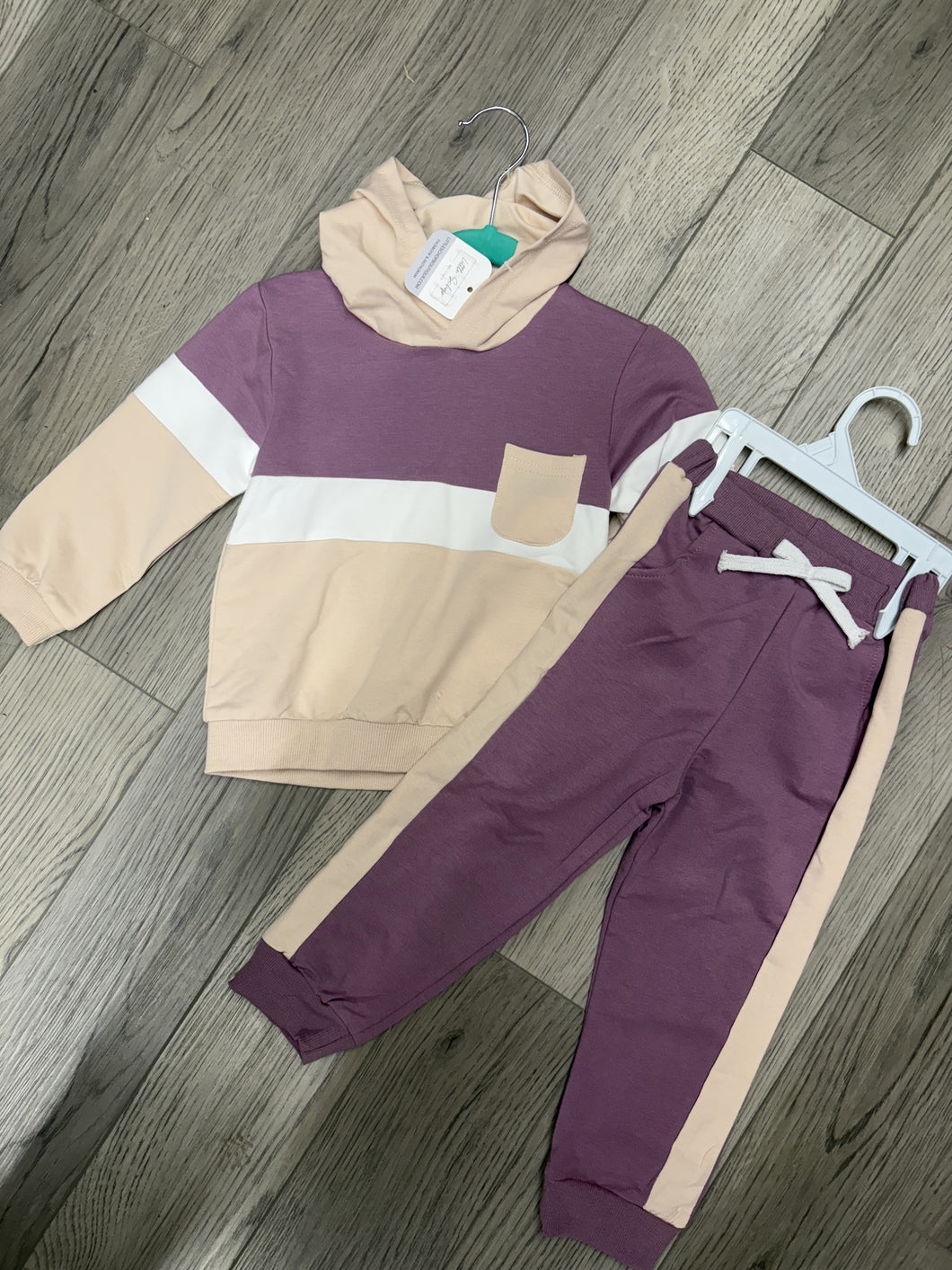 Purple Colorblock 2 Piece Set